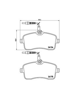 Sada brzdových destiček, kotoučová brzda BREMBO P 61 077