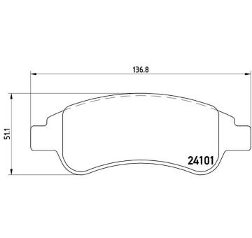 Sada brzdových destiček, kotoučová brzda BREMBO P 61 082