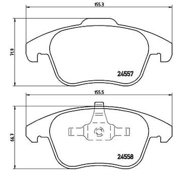 Sada brzdových destiček, kotoučová brzda BREMBO P 61 086