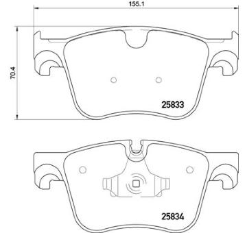 Sada brzdových platničiek kotúčovej brzdy BREMBO P 61 123