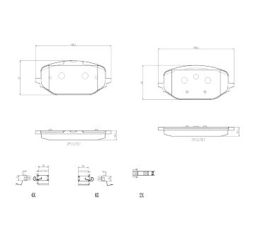 Sada brzdových destiček, kotoučová brzda BREMBO P 61 142