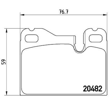 Sada brzdových destiček, kotoučová brzda BREMBO P 65 003