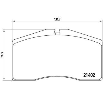 Sada brzdových destiček, kotoučová brzda BREMBO P 65 006