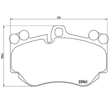 Sada brzdových destiček, kotoučová brzda BREMBO P 65 016