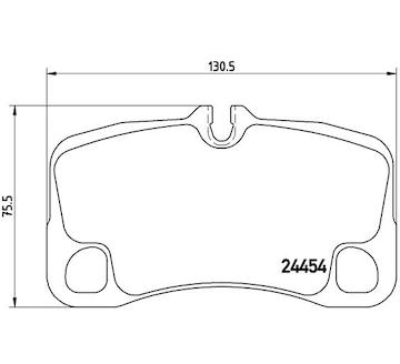 Sada brzdových destiček, kotoučová brzda BREMBO P 65 022