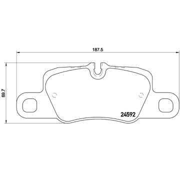 Sada brzdových destiček, kotoučová brzda BREMBO P 65 024