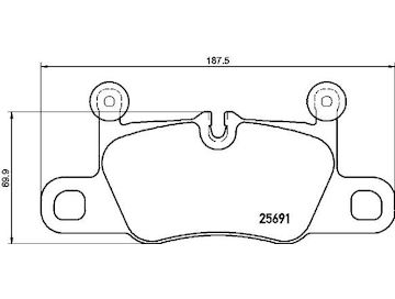 Sada brzdových destiček, kotoučová brzda BREMBO P 65 031