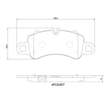 Sada brzdových destiček, kotoučová brzda BREMBO P 65 041