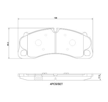 Sada brzdových destiček, kotoučová brzda BREMBO P 65 045