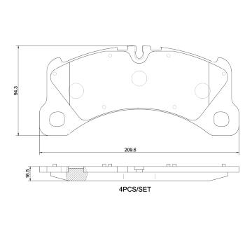 Sada brzdových destiček, kotoučová brzda BREMBO P 65 047