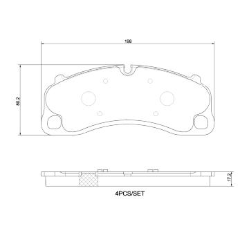 Sada brzdových destiček, kotoučová brzda BREMBO P 65 048