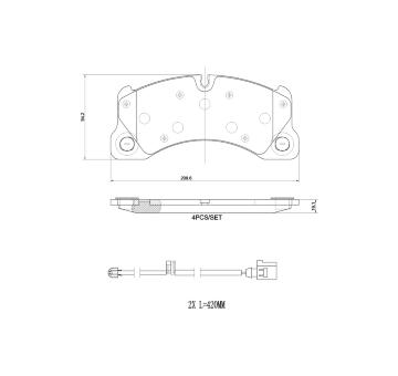 Sada brzdových destiček, kotoučová brzda BREMBO P 65 049