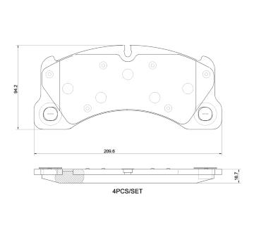 Sada brzdových destiček, kotoučová brzda BREMBO P 65 053