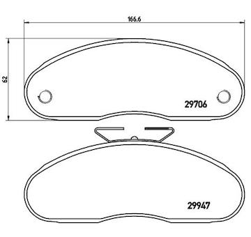 Sada brzdových destiček, kotoučová brzda BREMBO P 68 013