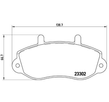 Sada brzdových destiček, kotoučová brzda BREMBO P 68 025