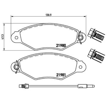 Sada brzdových destiček, kotoučová brzda BREMBO P 68 042