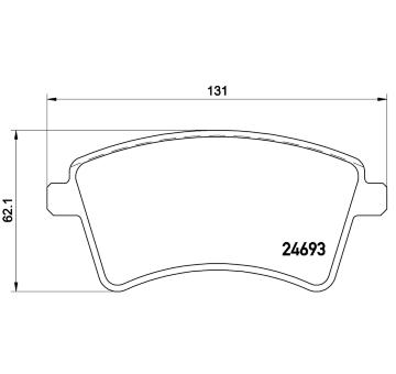 Sada brzdových destiček, kotoučová brzda BREMBO P 68 044E