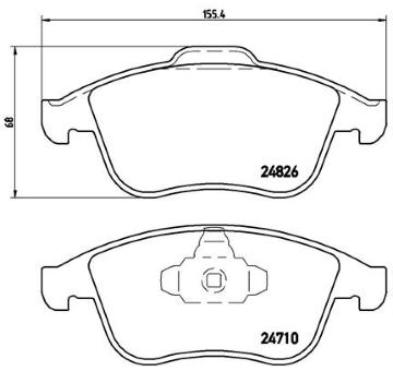 Sada brzdových destiček, kotoučová brzda BREMBO P 68 052