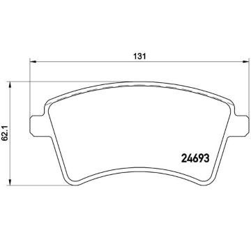 Sada brzdových destiček, kotoučová brzda BREMBO P 68 053