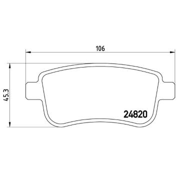 Sada brzdových destiček, kotoučová brzda BREMBO P 68 054