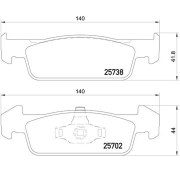 Sada brzdových platničiek kotúčovej brzdy BREMBO P 68 060