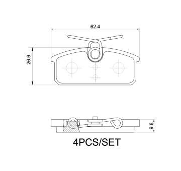 Sada brzdových destiček, kotoučová brzda BREMBO P 68 077