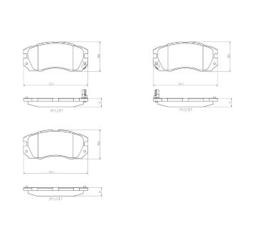 Sada brzdových destiček, kotoučová brzda BREMBO P 78 007