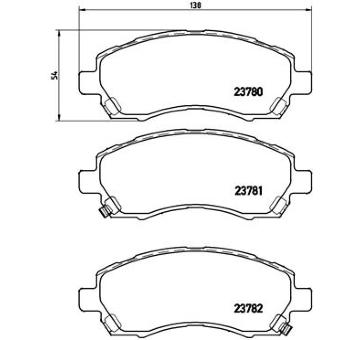 Sada brzdových destiček, kotoučová brzda BREMBO P 78 009