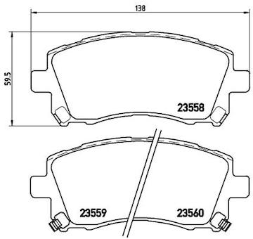 Sada brzdových destiček, kotoučová brzda BREMBO P 78 010X