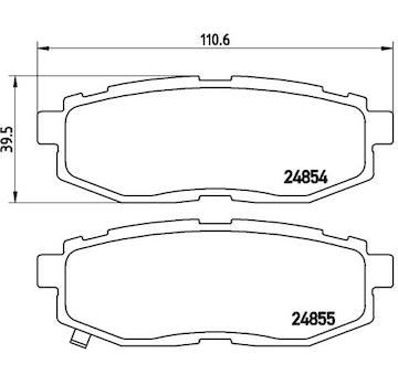 Sada brzdových platničiek kotúčovej brzdy BREMBO P 78 018