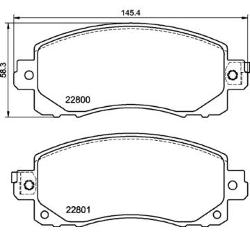 Sada brzdových destiček, kotoučová brzda BREMBO P 78 028