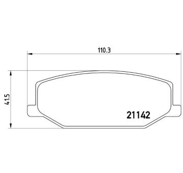 Sada brzdových destiček, kotoučová brzda BREMBO P 79 001