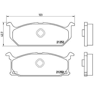 Sada brzdových destiček, kotoučová brzda BREMBO P 79 003