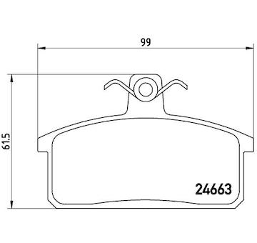 Sada brzdových destiček, kotoučová brzda BREMBO P 79 007