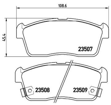 Sada brzdových destiček, kotoučová brzda BREMBO P 79 012