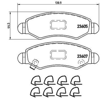 Sada brzdových destiček, kotoučová brzda BREMBO P 79 015