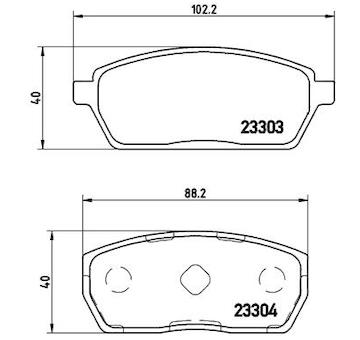 Sada brzdových destiček, kotoučová brzda BREMBO P 79 017