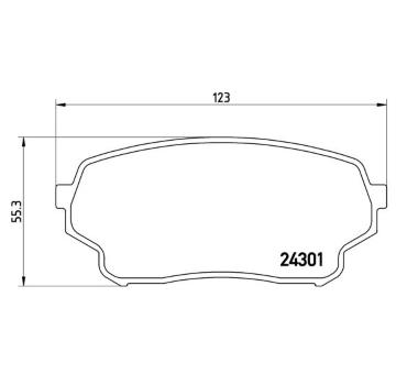 Sada brzdových destiček, kotoučová brzda BREMBO P 79 019