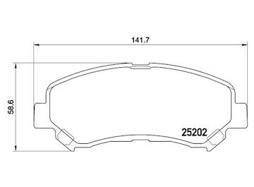 Sada brzdových destiček, kotoučová brzda BREMBO P 79 028