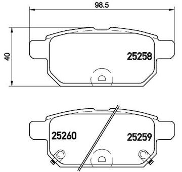 Sada brzdových platničiek kotúčovej brzdy BREMBO P 79 029