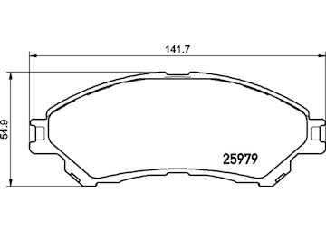 Sada brzdových destiček, kotoučová brzda BREMBO P 79 032