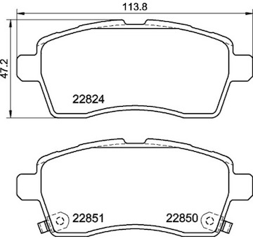 Sada brzdových destiček, kotoučová brzda BREMBO P 79 037