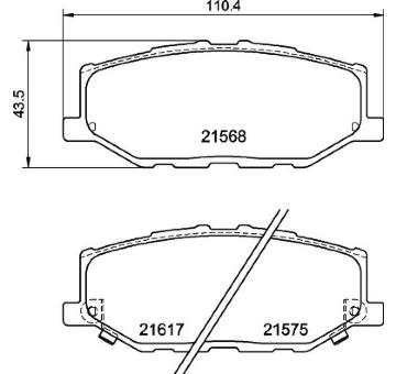 Sada brzdových destiček, kotoučová brzda BREMBO P 79 040