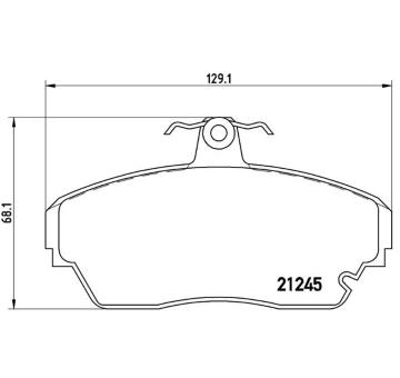 Sada brzdových destiček, kotoučová brzda BREMBO P 82 001