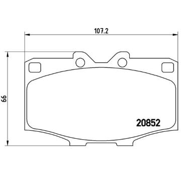 Sada brzdových destiček, kotoučová brzda BREMBO P 83 006