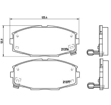 Sada brzdových destiček, kotoučová brzda BREMBO P 83 020