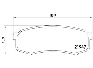 Sada brzdových destiček, kotoučová brzda BREMBO P 83 024