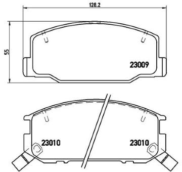 Sada brzdových platničiek kotúčovej brzdy BREMBO P 83 031