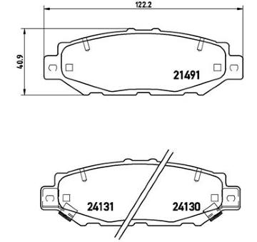 Sada brzdových destiček, kotoučová brzda BREMBO P 83 038