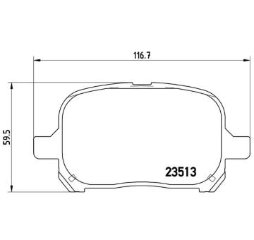 Sada brzdových destiček, kotoučová brzda BREMBO P 83 040